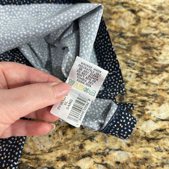 Bugatchi Cotton Blend Printed Long Sleeve Polo Shirt Size XL - Picture 6 of 9